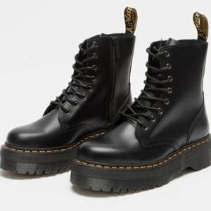 Dr. Martens Black Jadon Platform Combat Boots